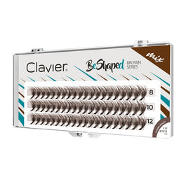 Clavier BeShaped Brown kępki rzęs skręt B 10D