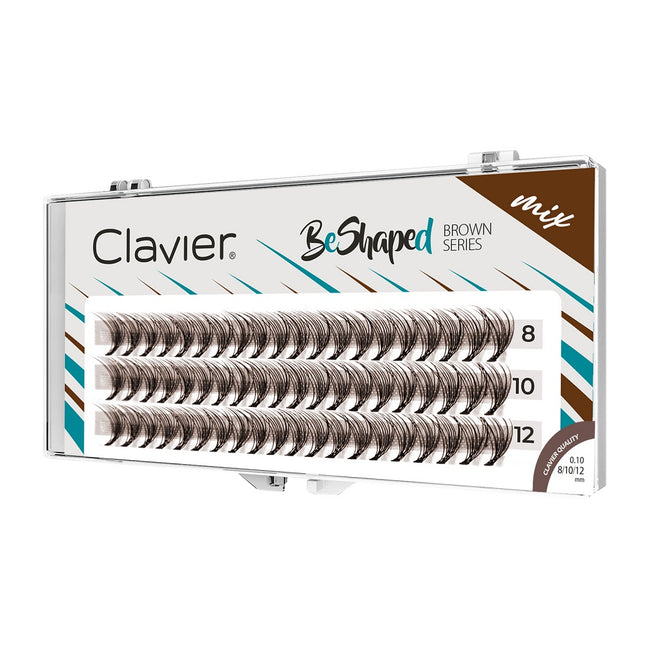 Clavier BeShaped Brown kępki rzęs skręt B 10D