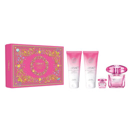 Versace Bright Crystal Absolu zestaw woda perfumowana spray 90ml + miniatura wody perfumowanej 5ml + balsam do ciała 100ml + żel pod prysznic 100ml