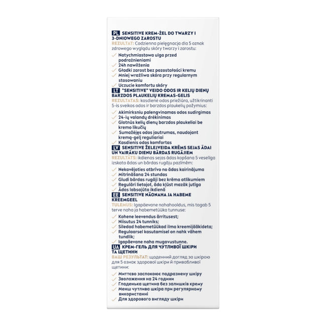 Nivea Men Sensitive krem-żel do twarzy i 3-dniowego zarostu 50ml