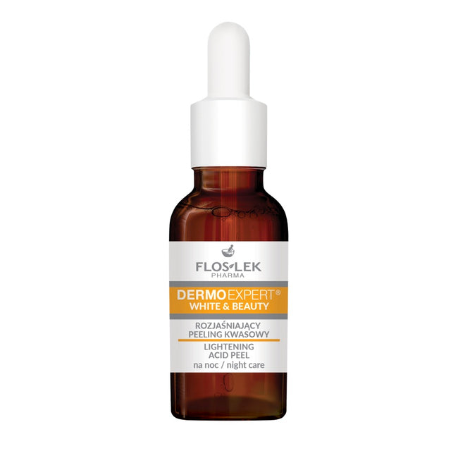 Floslek Dermo Expert White & Beauty rozjaśniający peeling kwasowy na noc 30ml