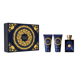 Versace Pour Homme Dylan Blue zestaw woda toaletowa spray 50ml + żel pod prysznic 50ml + balsam po goleniu 50ml