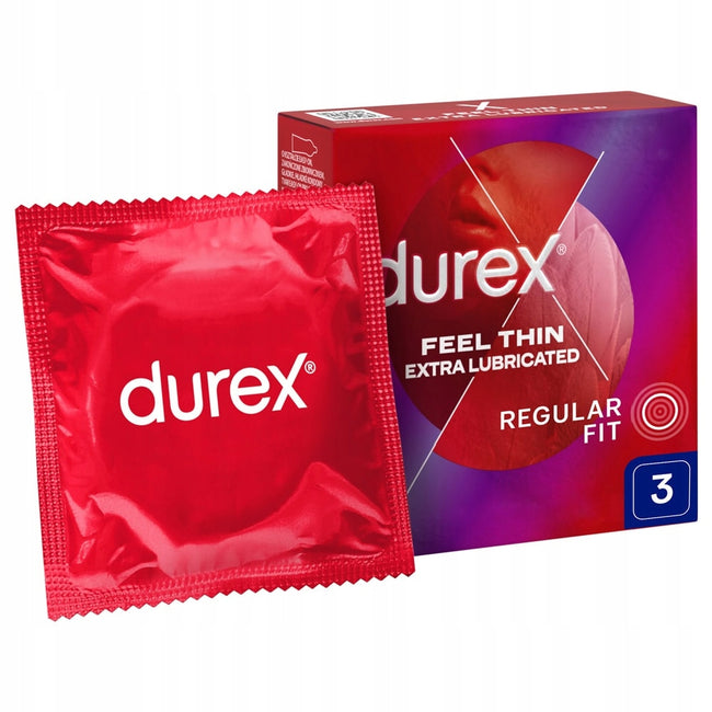 Durex Feel Thin Extra Lubricated prezerwatywy ultracienkie 3szt