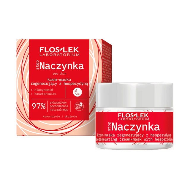 Floslek stopNaczynka krem-maska regenerujący z hesperydyną na noc 50ml