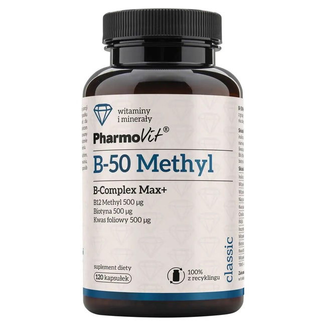 Pharmovit B-50 Methyl B-Complex Max+ suplement diety 120 kapsułek