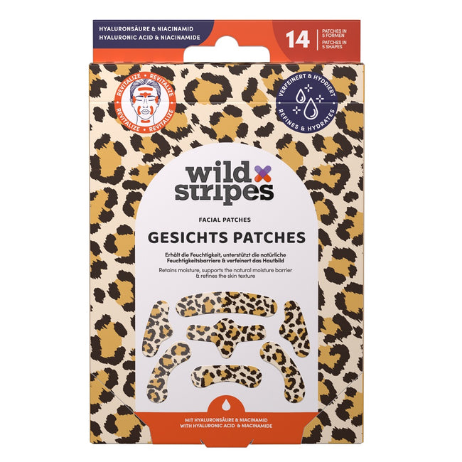 Wild Stripes Facial Patches plastry hydrokoloidowe z kwasem hialuronowym i niacynamidem Leo 14szt.