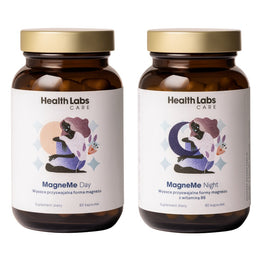 HealthLabs MagneMe Day&Night połączenie czterech form magnezu i witaminy B6 suplement diety 120 kapsułek