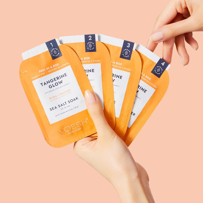 VOESH Pedi Moments zestaw do 4-etapowego pedicure Tangerine Glow