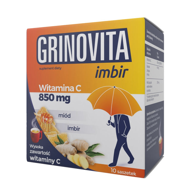 Grinovita Imbir suplement diety 10 saszetek