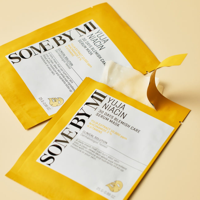 Some By Mi Yuja Niacin Blemish Care Serum Mask rozjaśniająca maska-serum w płachcie 25g