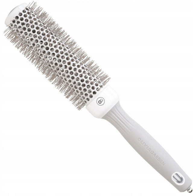 Olivia Garden Expert Blowout Speed Wavy Bristles szczotka do suszenia i modelowania włosów White/Grey 35mm