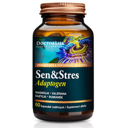 Doctor Life Sen & Stres Adaptogen suplement diety wspomagający sen 60 kapsułek