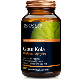 Doctor Life Gotu Kola ekstrakt standaryzowany 350mg suplement diety 100 kapsułek