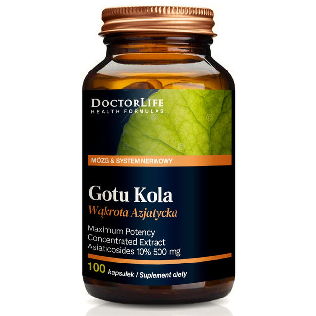 Doctor Life Gotu Kola ekstrakt standaryzowany 350mg suplement diety 100 kapsułek