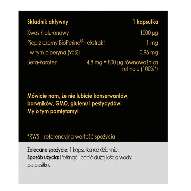 Panaseus Kwas hialuronowy Młodość suplement diety 50 kapsułek