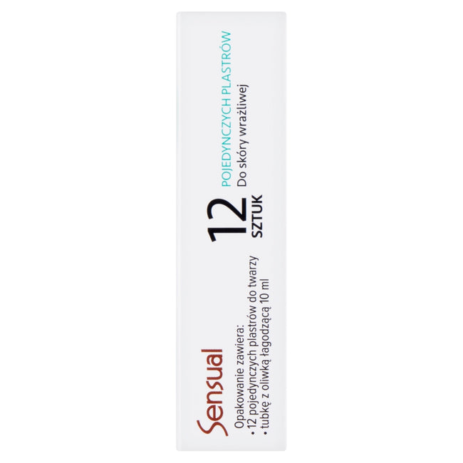 Joanna Sensual plastry do depilacji twarzy Aloes 12szt + tubka z oliwką łagodzącą 10ml