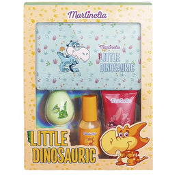 Martinelia Little Dinosauric Bag Set zestaw żel pod prysznic 100ml + mgiełka do ciała 50ml + bomba do kąpieli 70g + kosmetyczka