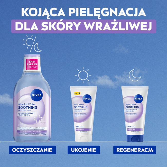 Nivea 24H Nawilżenia kojący krem do twarzy SPF15 50ml