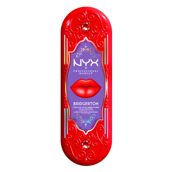 NYX Professional MakeUp Bridgerton Royal Treasures 2-Piece Lip Kit zestaw błyszczyk i konturówka 2szt.