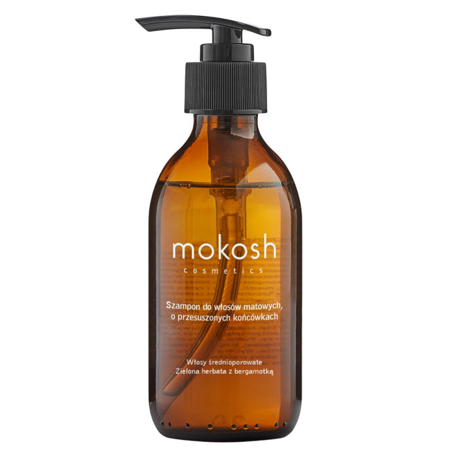Mokosh Szampon do włosów matowych o przesuszonych końcówkach Zielona herbata z bergamotką 200ml