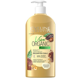 Eveline Cosmetics Viva Organic bogaty odżywczy balsam do ciała Masło Kakaowe + bioOlej Arganowy 350ml