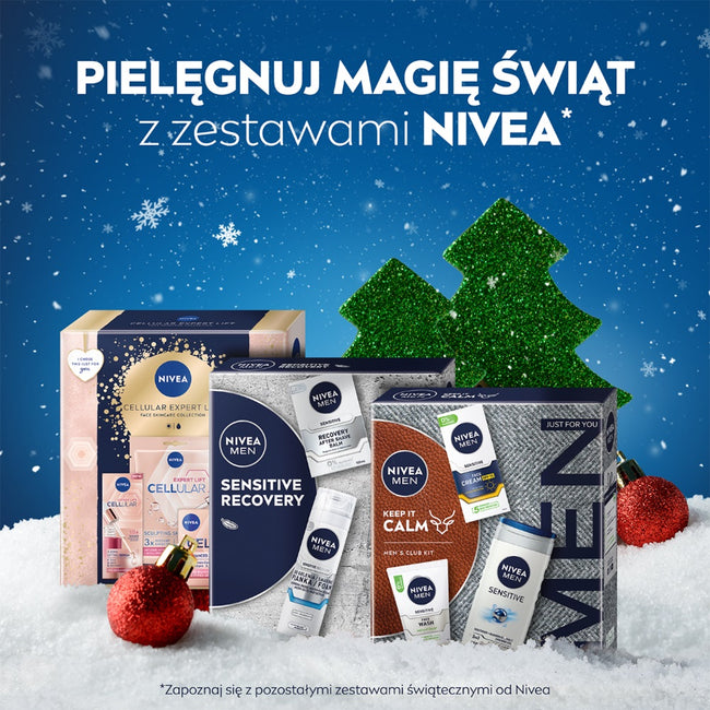 Nivea Men Tech Master zestaw antyperspirant roll-on 50ml + żel pod prysznic 3w1 250ml + pianka do golenia 200ml + balsam po goleniu 100ml