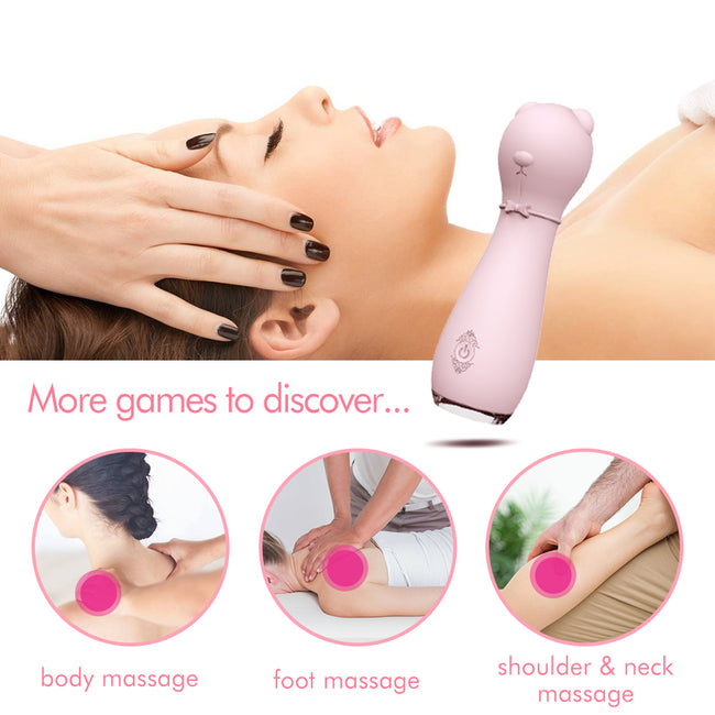 S-HANDE Bonnie wibrator podświetlany w kształcie kota z 9 trybami wibracji Light Pink