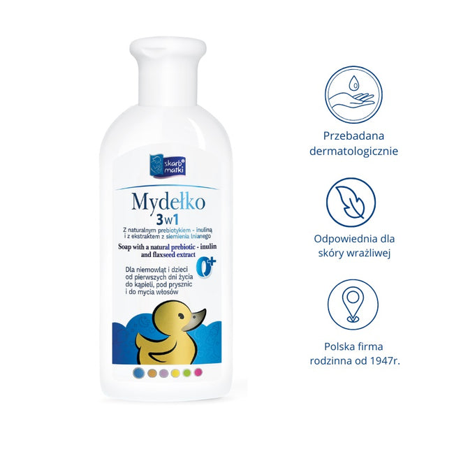 Skarb Matki Mydełko 3w1 dla niemowląt i dzieci 250ml