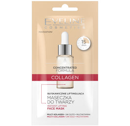 Eveline Cosmetics Skoncentrowana formuła błyskawicznie liftingująca maseczka do twarzy Collagen 8ml