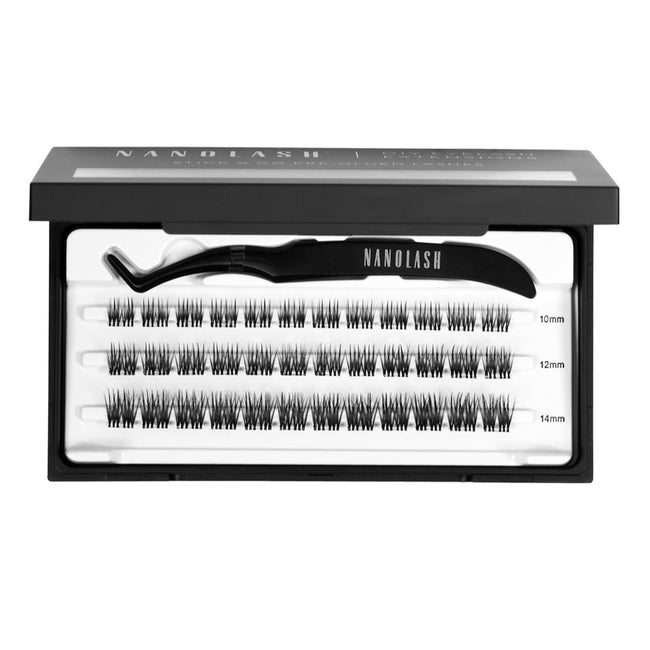Nanolash DIY Eyelash Extensions Stick & Go kępki sztucznych rzęs z aplikatorem