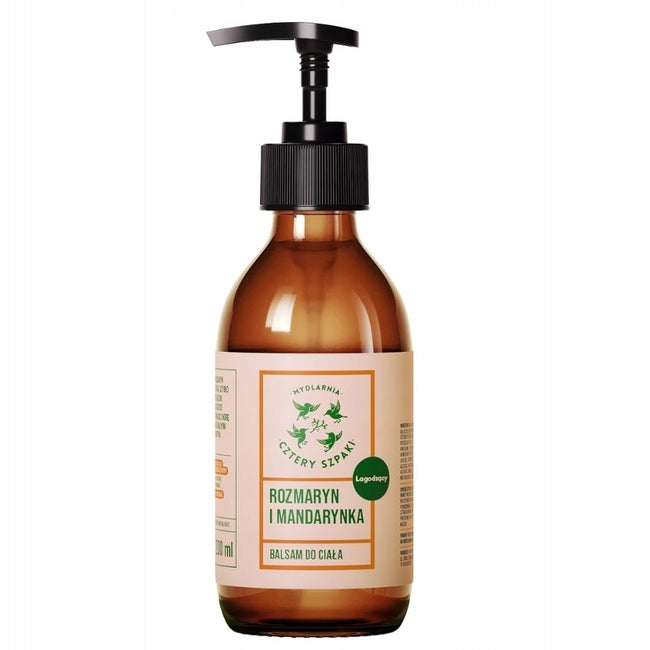 Mydlarnia Cztery Szpaki Łagodzący balsam do ciała Rozmaryn i Mandarynka 200ml