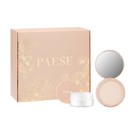 Paese Puff Cloud zestaw sypki puder pod oczy 5.3g + puder prasowany 7g