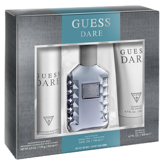 Guess Dare for Men zestaw woda toaletowa spray 100ml + żel pod prysznic 200ml + dezodorant spray 226ml