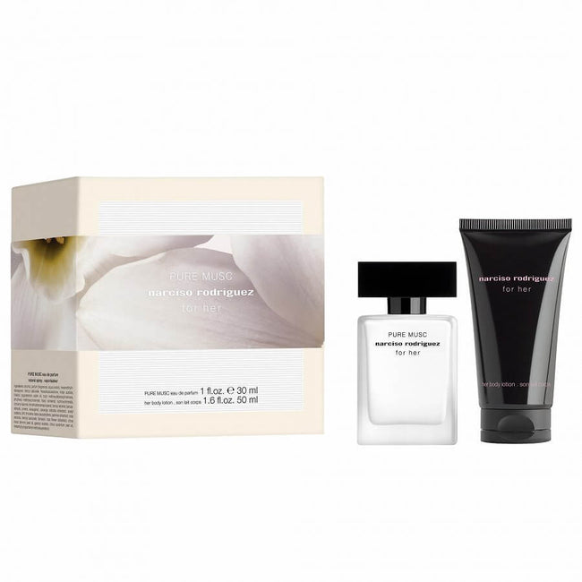 Narciso Rodriguez Pure Musc For Her zestaw woda perfumowana spray 30ml + balsam do ciała 50ml