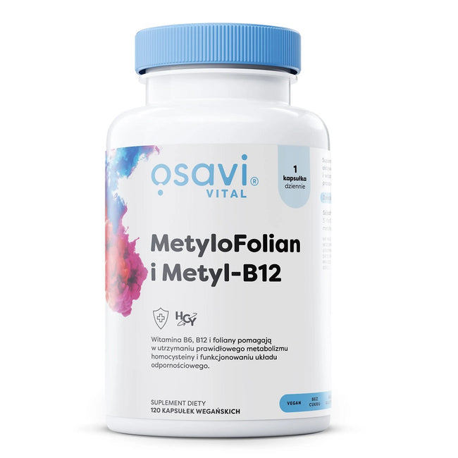 Osavi MetyloFolian i Metyl-B12 suplement diety 120 kapsułek