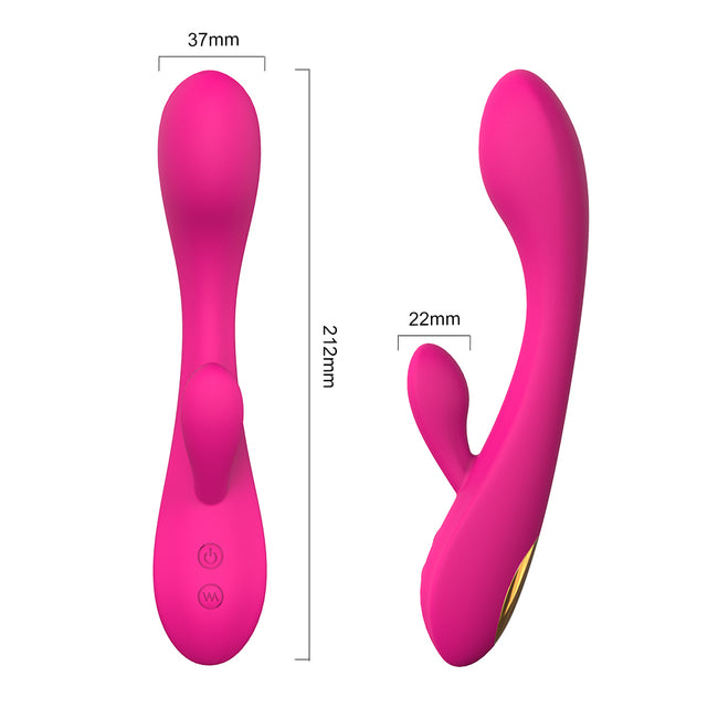 S-HANDE Boom wibrator typu króliczek z 9 trybami wibracji Red Rose