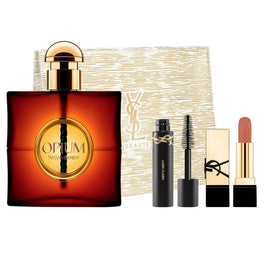 Yves Saint Laurent Opium zestaw woda perfumowana spray 90ml + tusz do rzęs 2ml + pomadka do ust 3.8g