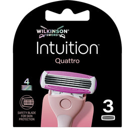 Wilkinson Intuition Quattro wkład z 4 ostrzami 3szt