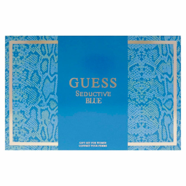 Guess Seductive Blue zestaw woda toaletowa spray 75ml + woda toaletowa spray 15ml + balsam do ciała 100ml + kosmetyczka