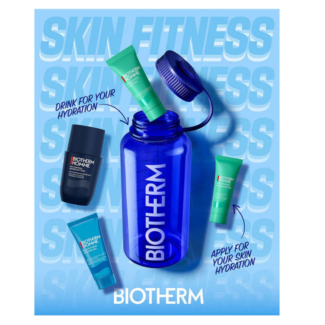 Biotherm The Drop Collection Power Drop zestaw dezodorant roll-on 75ml + żel oczyszczający do twarzy 40ml + żel pod prysznic 40ml + żel do twarzy 20ml
