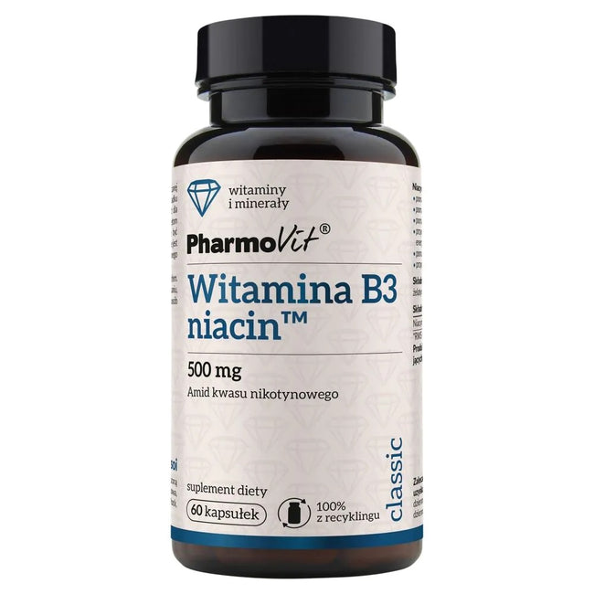 Pharmovit Witamina B3 niacin™ 500 mg suplement diety 60 kapsułek