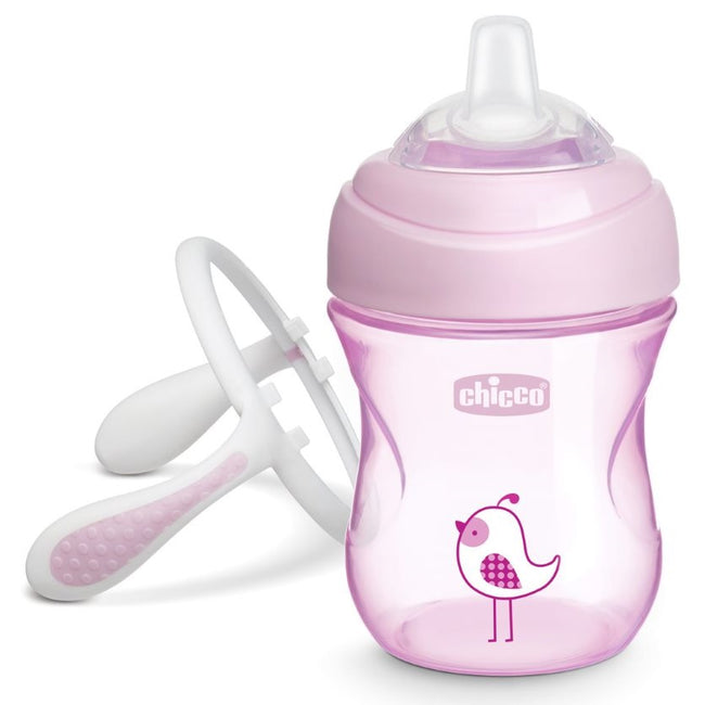 Chicco Transition Cup pierwszy kubek treningowy z miękkim ustnikiem 4m+ Girl 200ml