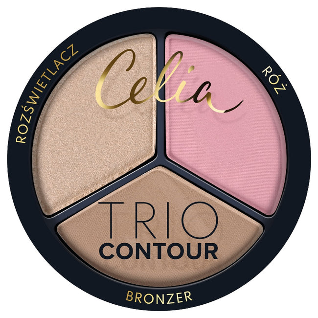 Celia Trio Contour zestaw do konturowania twarzy w pudrze