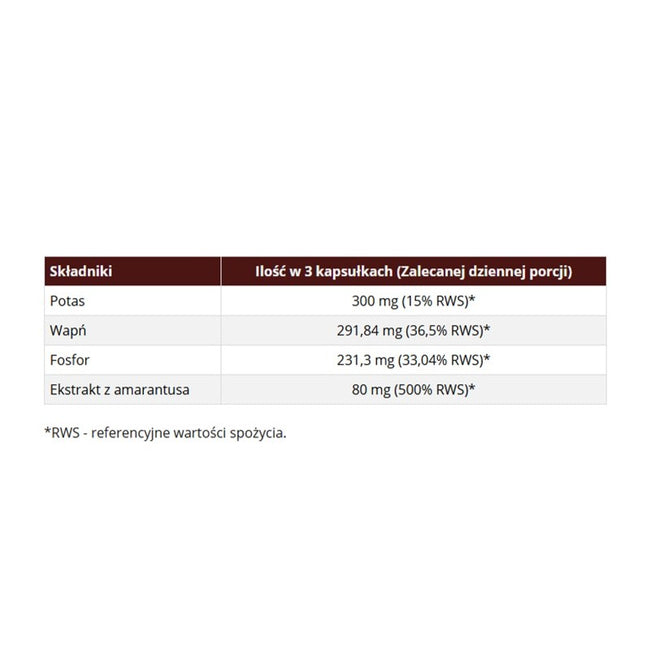 Skoczylas Potas + Wapń + Fosfor suplement diety 60 kapsułek