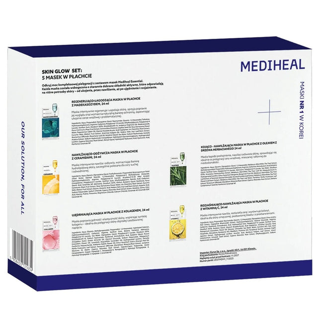 Mediheal Korean Skincare Set zestaw masek w płachcie 5x24ml