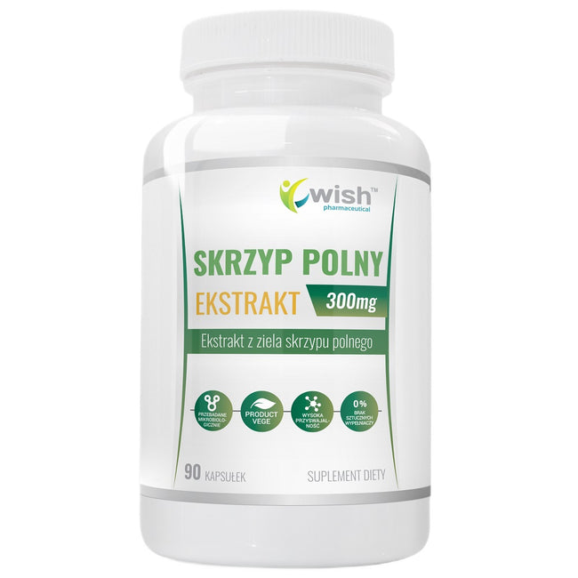 WISH Pharmaceutical Skrzyp Polny Ekstrakt 300mg suplement diety 90 kapsułek