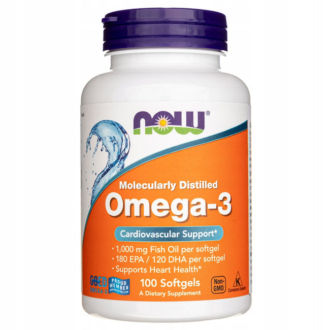 Now Foods Omega-3 1000mg suplement diety 100 kapsułek