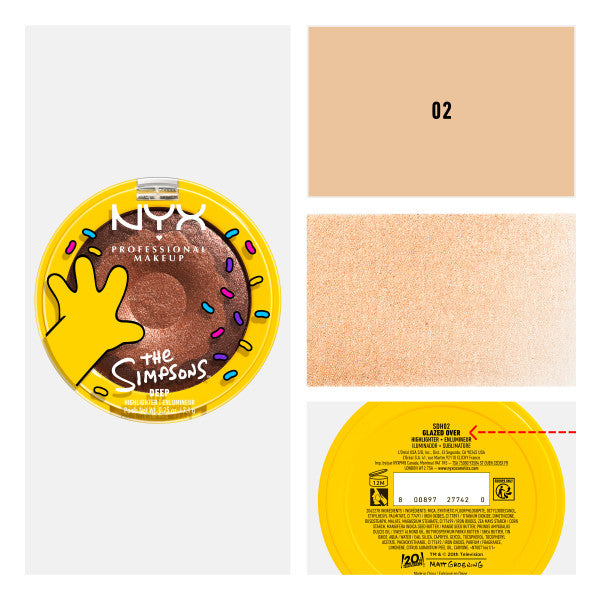NYX Professional MakeUp Homer Simpson Donut rozświetlacz do twarzy 7.1g