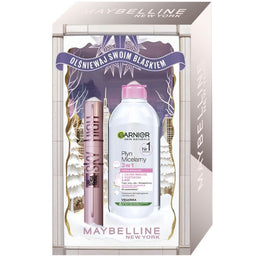 Maybelline Zestaw Lash Sensational Sky High wydłużający tusz do rzęs Black 7.2ml + Garnier płyn micelarny 3w1 400ml
