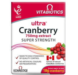 Vitabiotics Ultra Cranberry 750mg suplement diety 30 tabletek